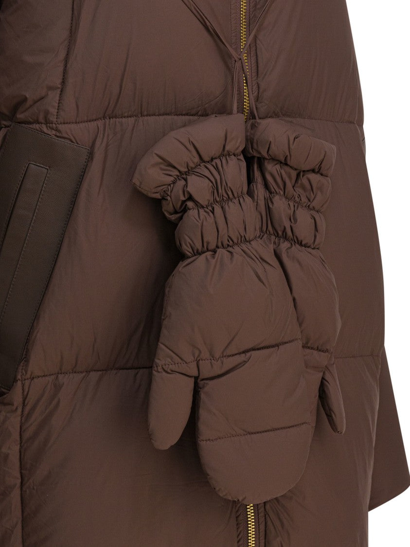 Max&Moi Long Down Jacket With Over Hood