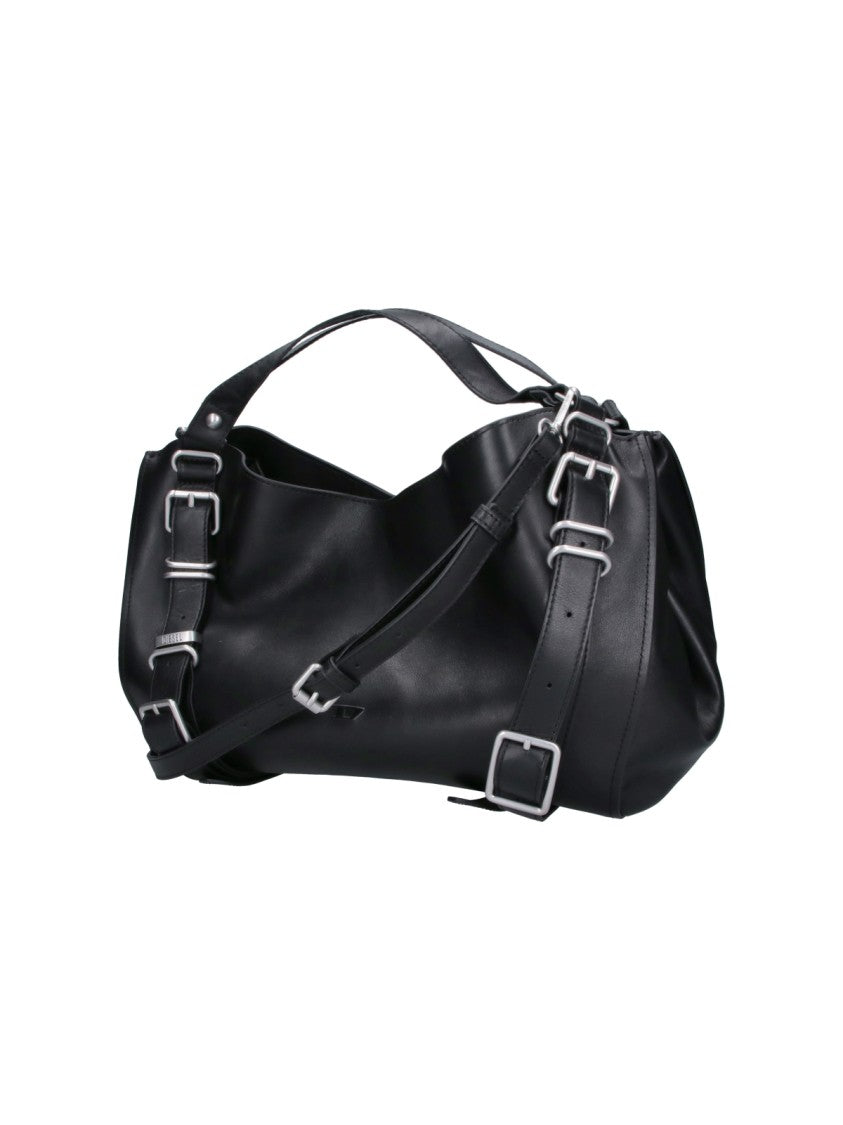 Diesel Medium Handbag With Magnetic Closure And Silver Accents