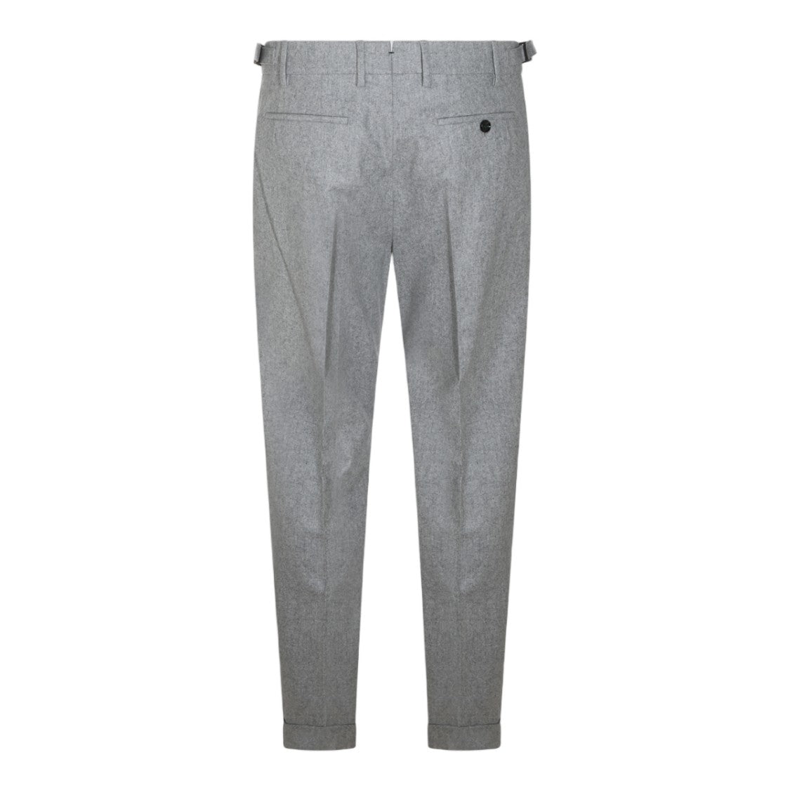 Berwich Light Grey Pleated Tailored Straight-Leg Pants
