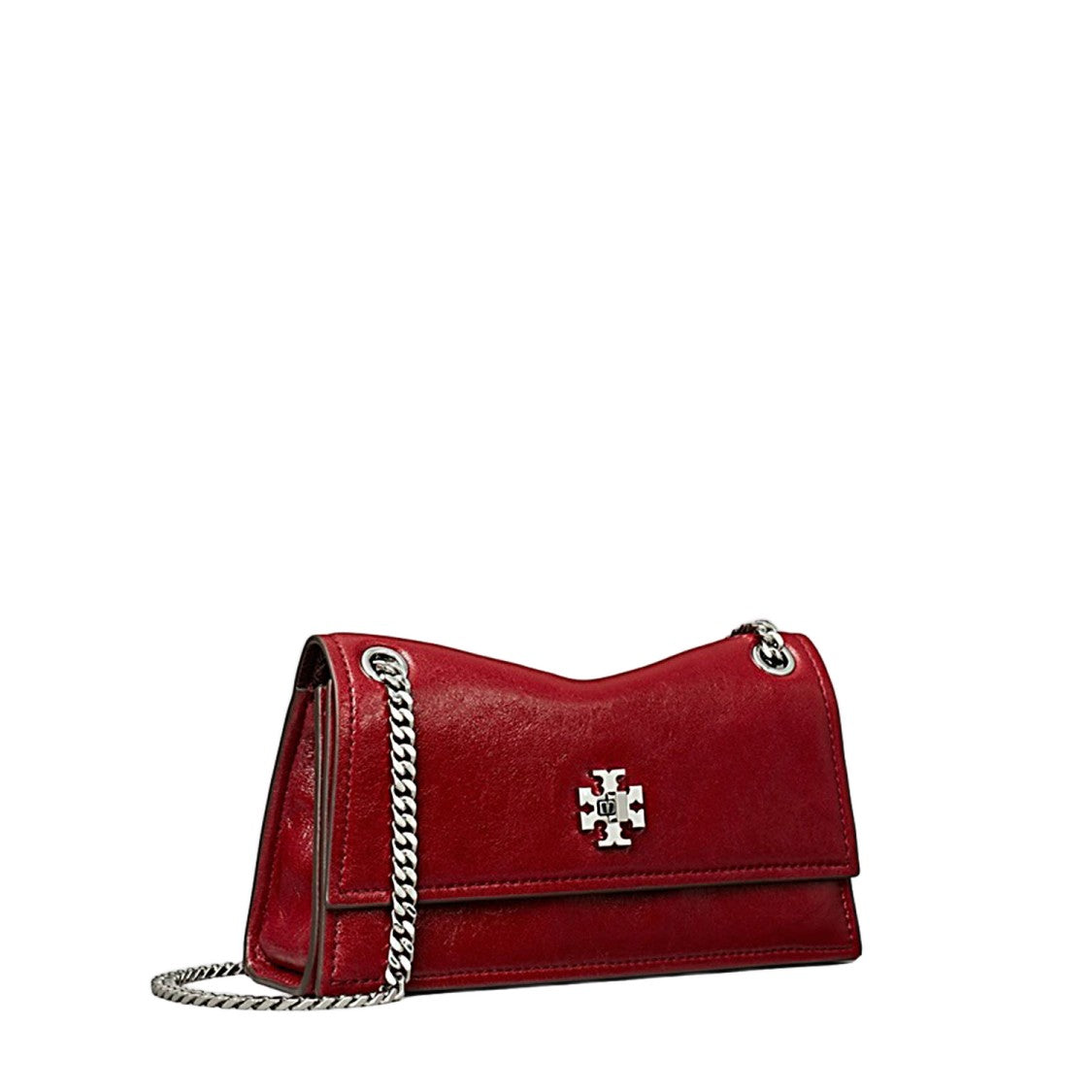 Tory Burch Rectangular Leather Handbag With Chain Shoulder Strap
