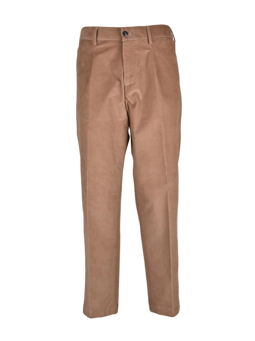 Officina 36 Beige Stretch Cotton Regular Fit Chino Pants