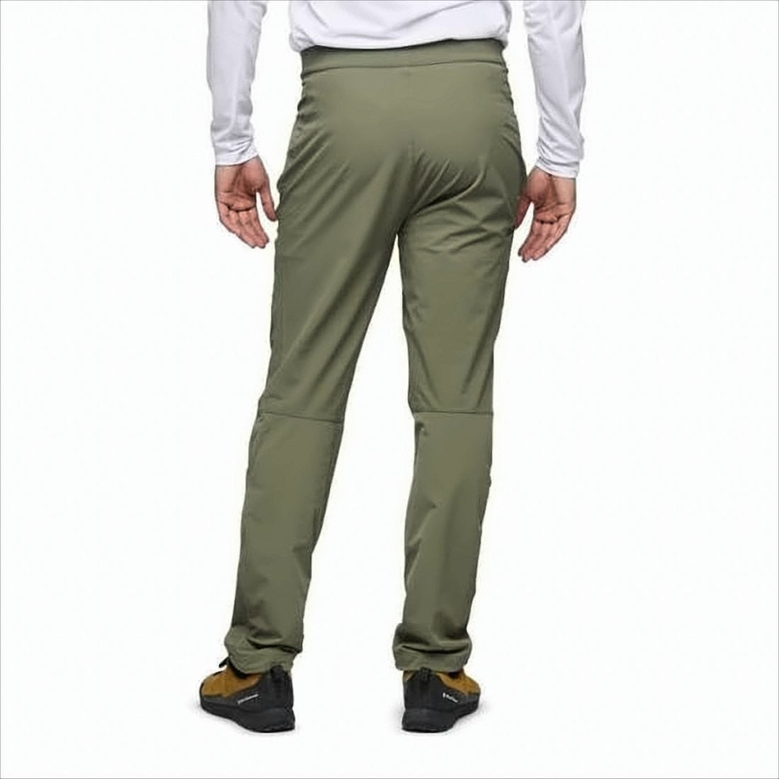 Black Diamond Straight-Fit Pants With Adjustable Waist And Articulated Knees