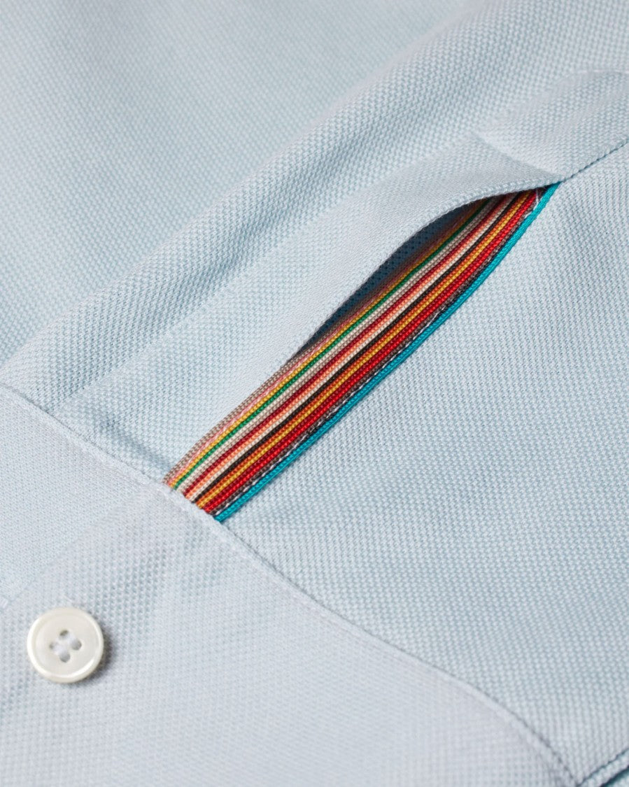 Paul Smith Light Blue Long-Sleeve Cotton Pique Shirt