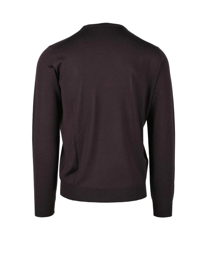 Filippo De Laurentiis  Crew Neck Sweater - Coffee Brown