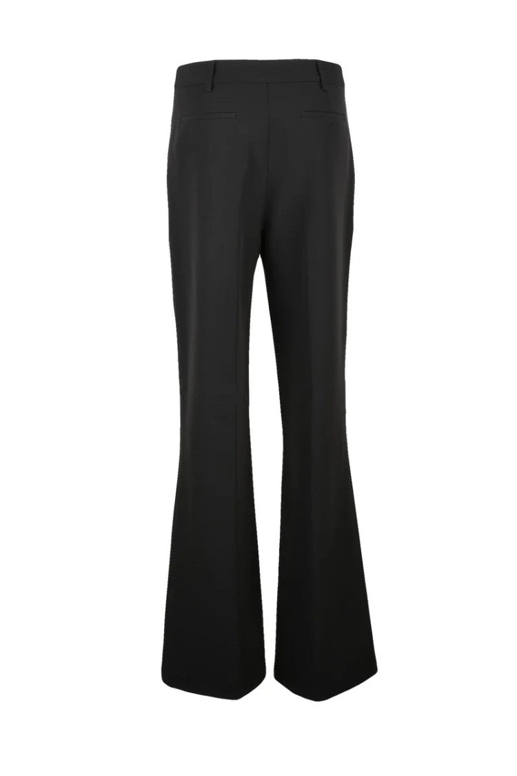 Mo5ch1no Jeans Fitted Black Trousers With Flared Hem