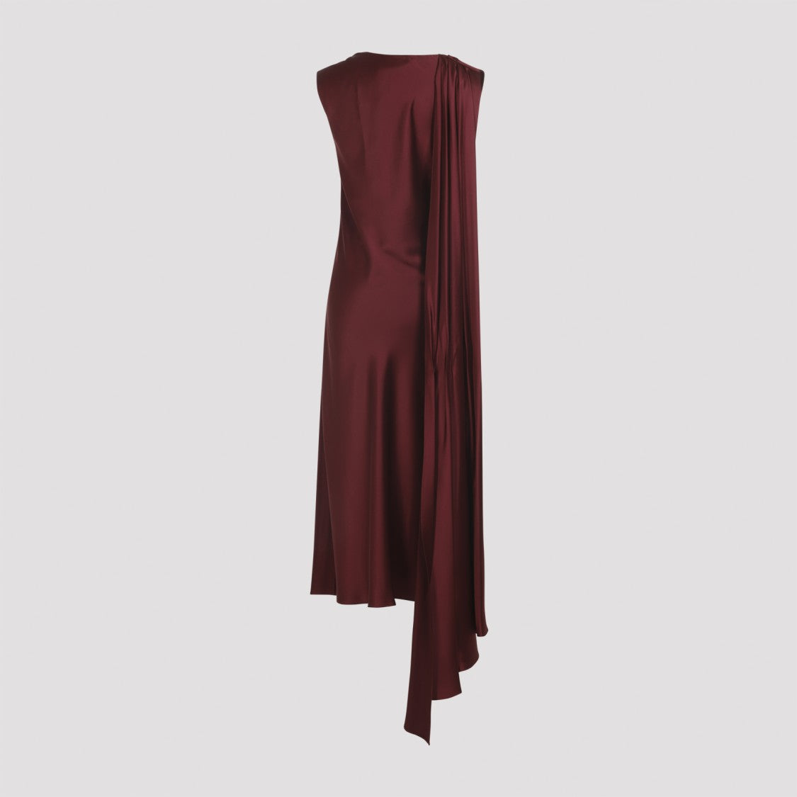 Max Mara Pianoforte Edolo Bordeaux Silk Midi Dress