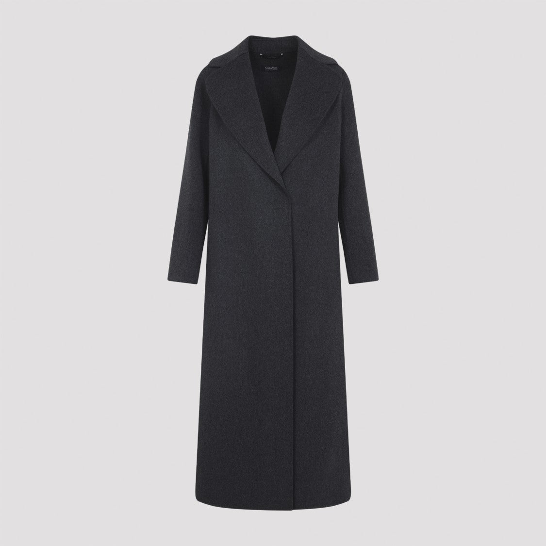 Max Mara Dark Grey Melange Poldo Wool Coat