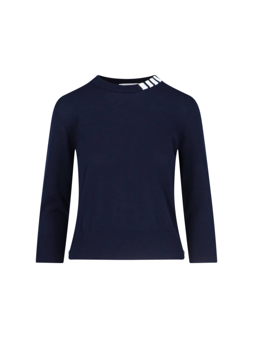 Thom Browne Logo Sweatshirt – Navy Blue