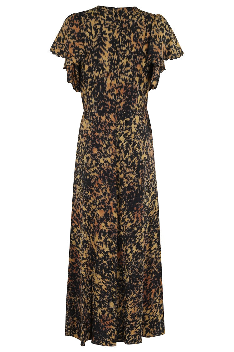 Ulla Johnson Blithe Flutter Sleeve Midi Dress