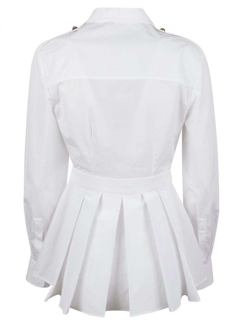 Alexander Mcqueen Tailored Cotton Shirt With Button-Down Front