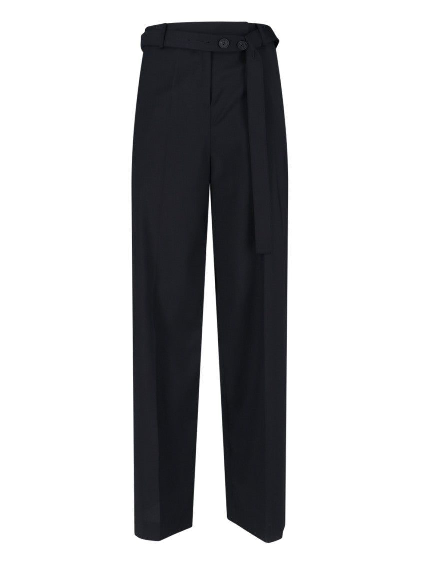 Eudon Choi Tailored Black Trousers With Straight-Leg Cut