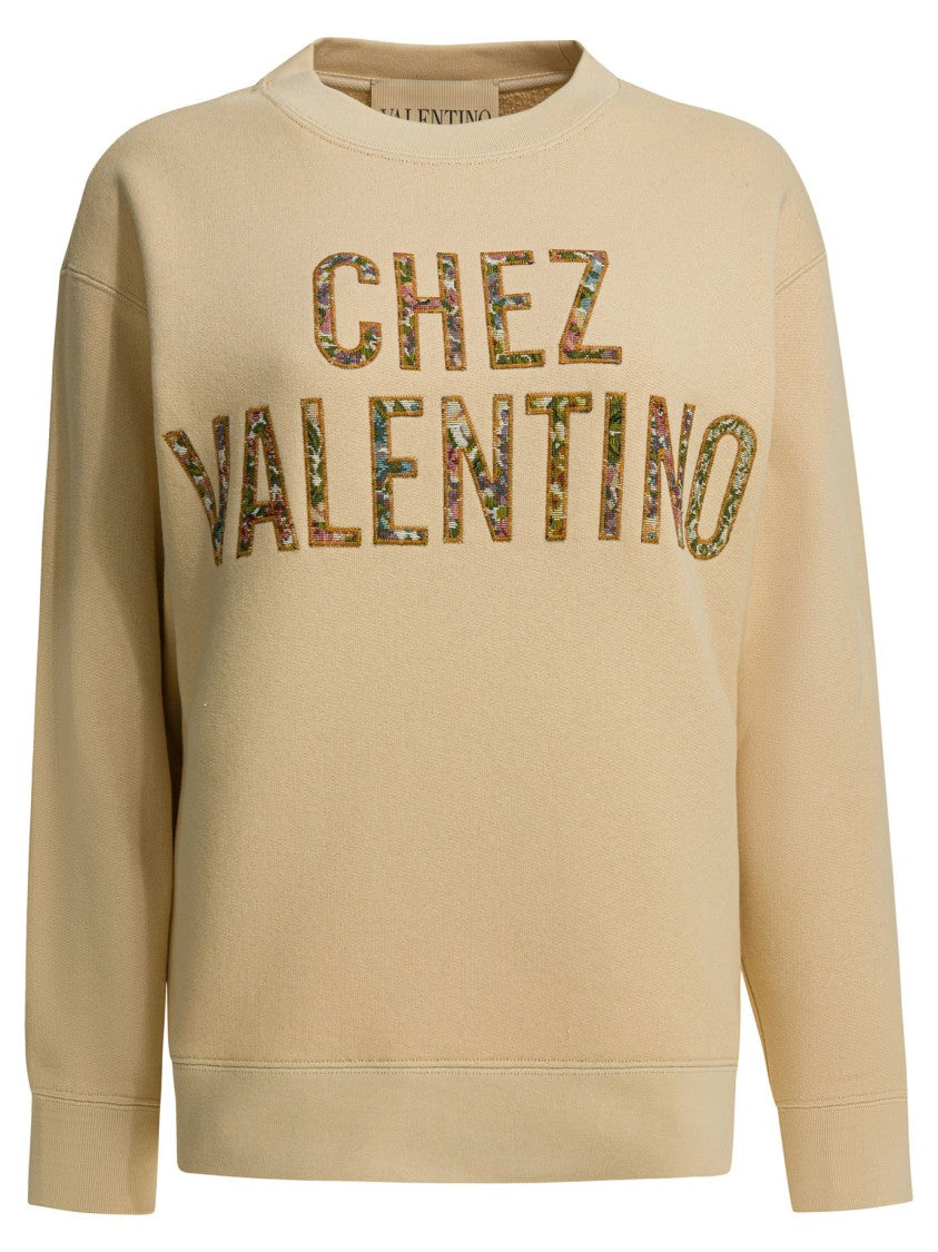 Valentino Beige Relaxed Fit Sweatshirt