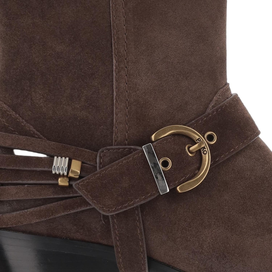 Pinko Dark Brown Jane 07 Suede Boots