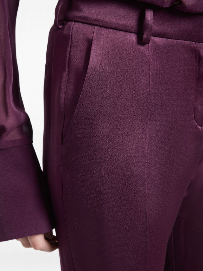Nina Ricci Tailored Straight-Leg Trousers With Subtle Sheen