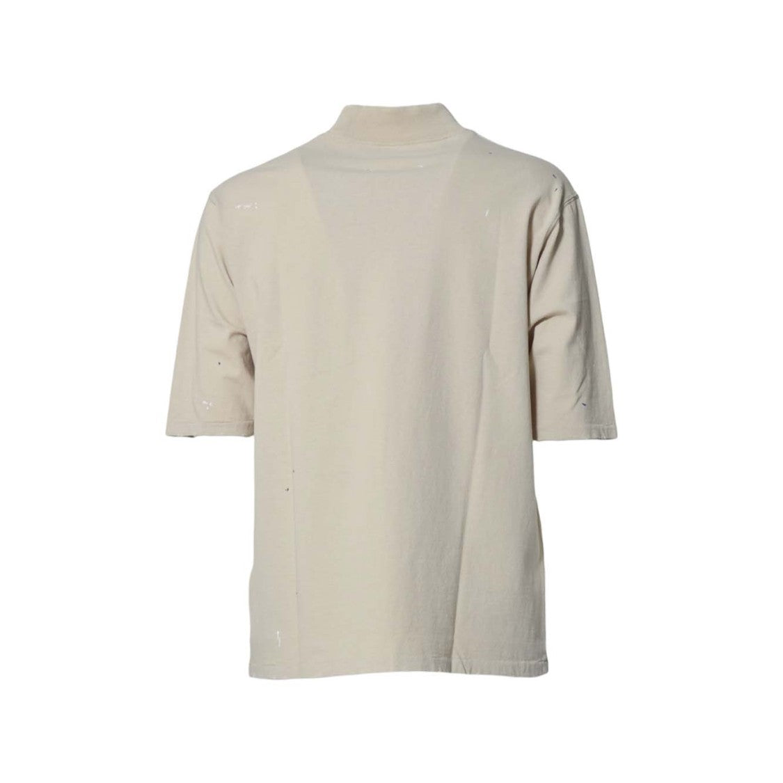 Maison Margiela Sand Cotton T-Shirt With Graffiti Logo