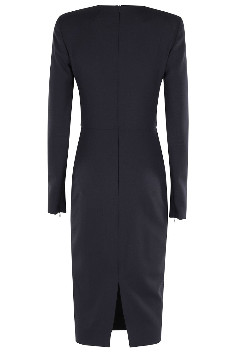 Victoria Beckham Fitted Long Sleeve T-Shirt Dress