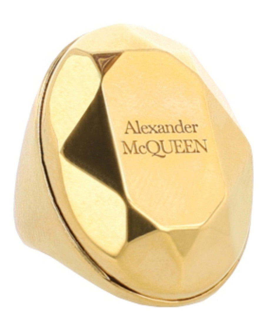 Alexander Mcqueen Faceted Stone Ring