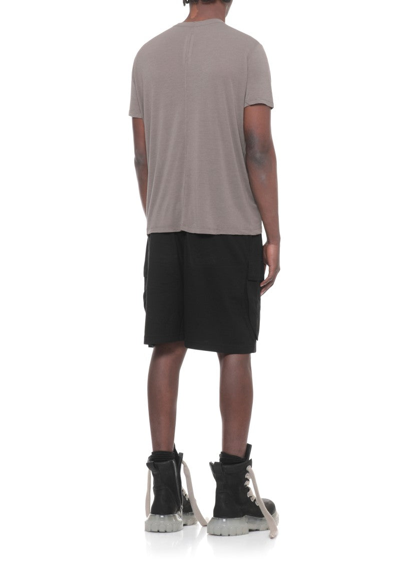 Rick Owens Grey Short Level Viscose-Silk T-Shirt