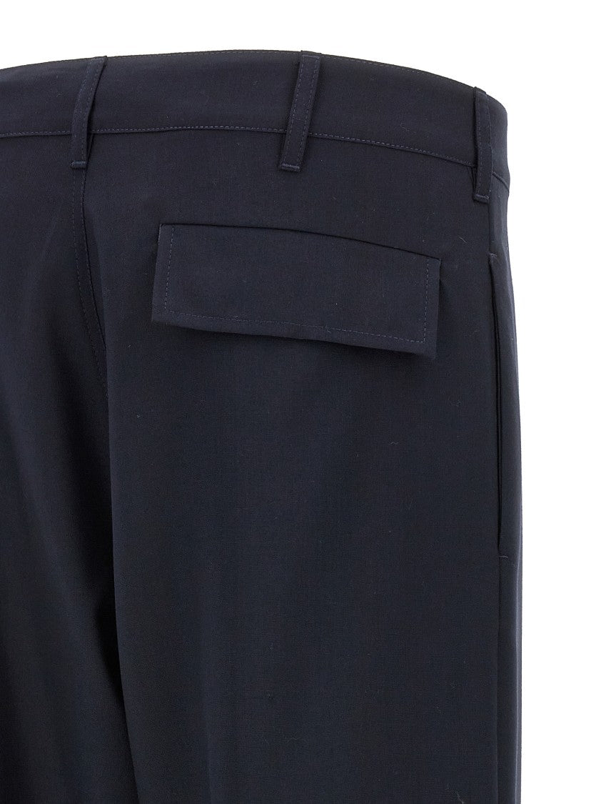 Marni Straight-Leg Virgin Wool Cargo Pants With Button Closure
