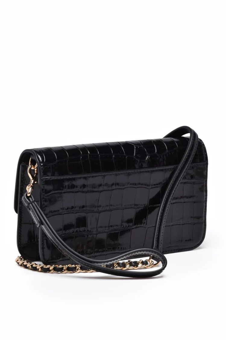 Tory Burch Britten Embossed Shoulder Bag - Black