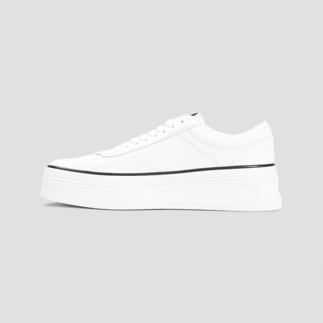 Jil Sander Elevated Platform Sneakers With Calf Leather And Refined Detailing
