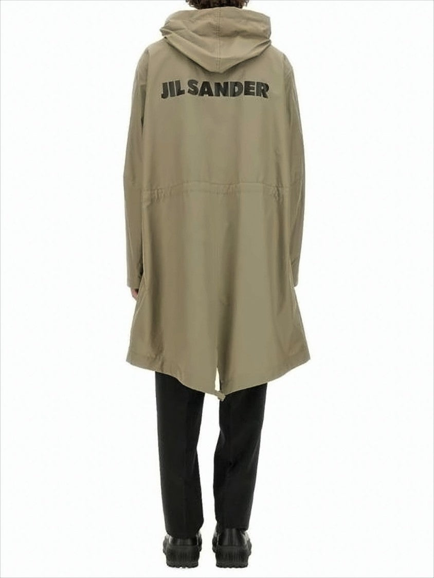 Jil Sander Hooded Casual Jacket With Flared Silhouette
