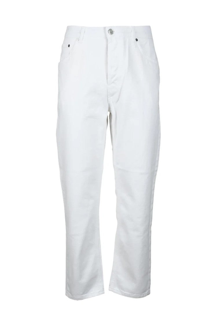 Camouflage White Straight Cotton Jeans