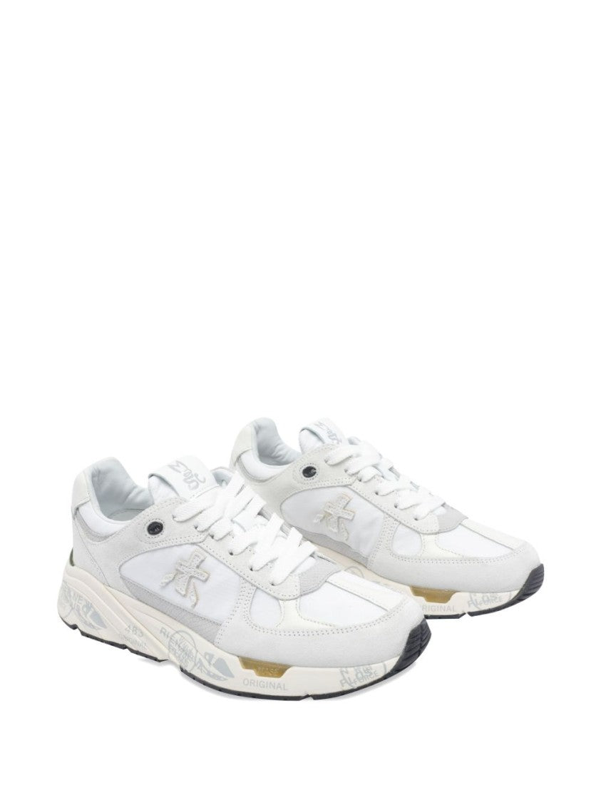 Premiata Low-Top Sneakers With Textured Panels And Chunky Sole