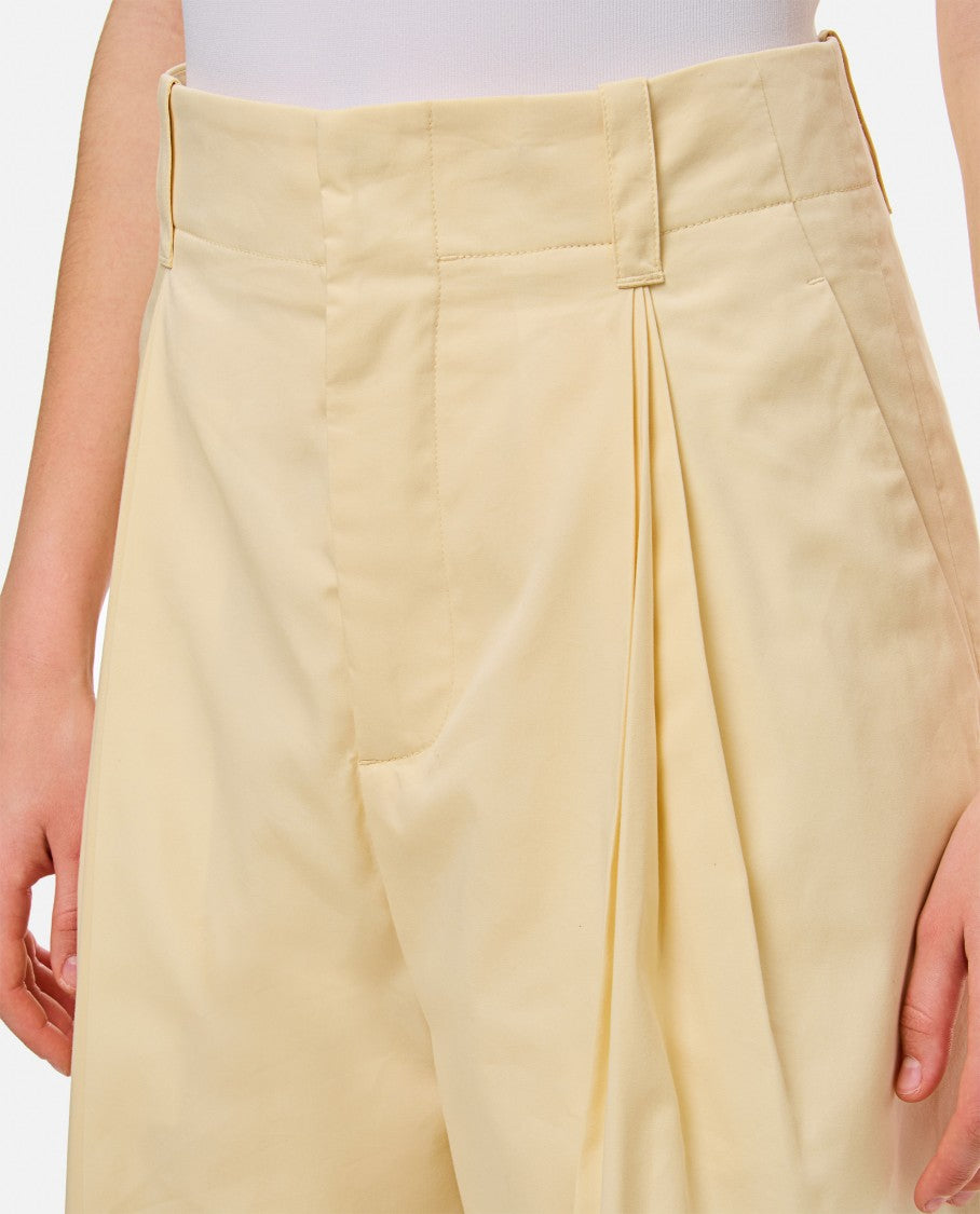 Bottega Veneta Wide Silk And Cotton Trousers