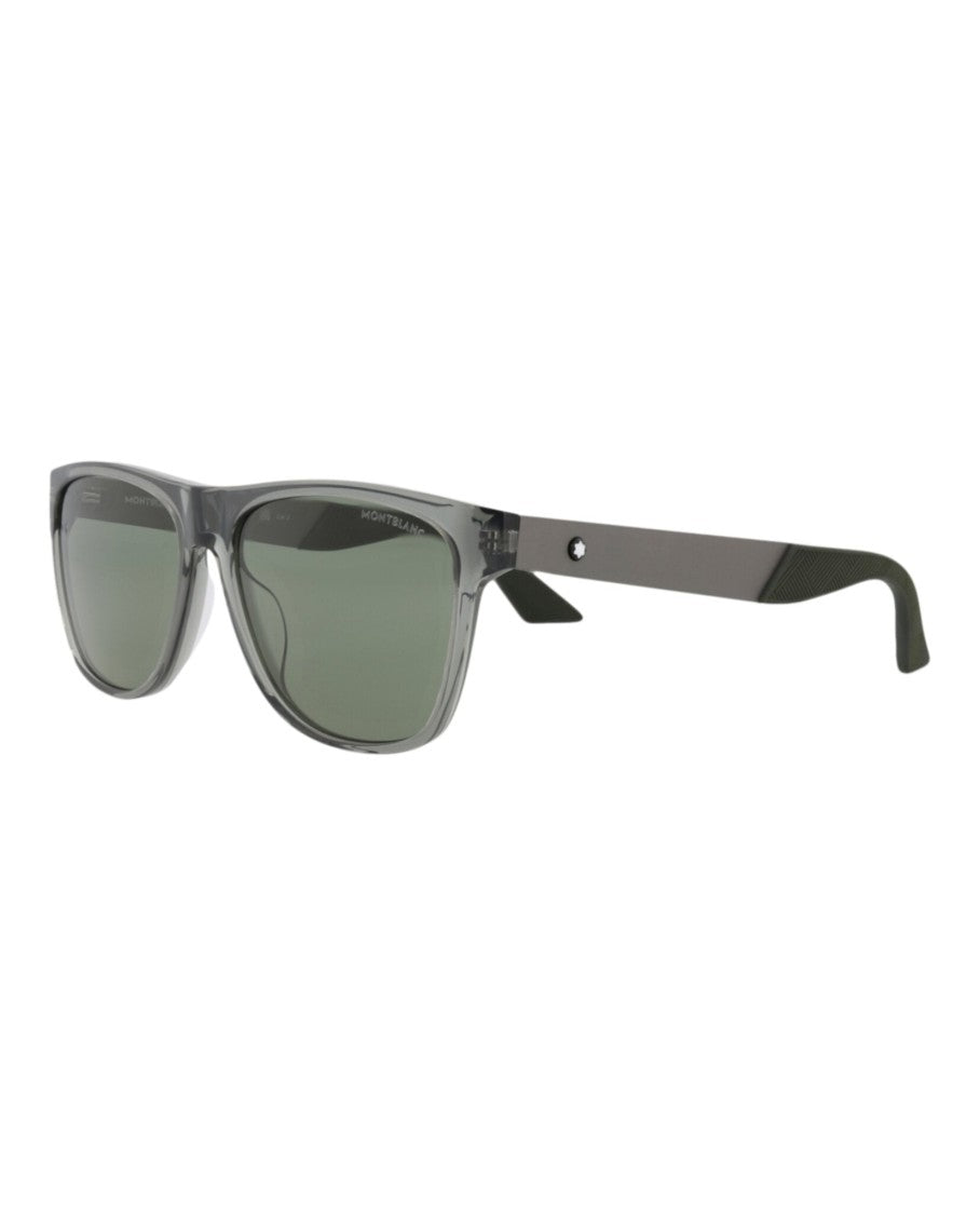 Montblanc Square-Frame Recycled Acetate Sunglasses