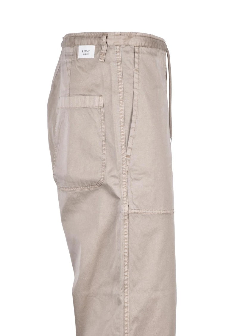 Replay Straight-Leg Cotton Pants