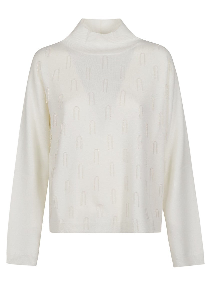 Fabiana Filippi Turtle Neck Cropped Virgin Wool-Blend Turtleneck
