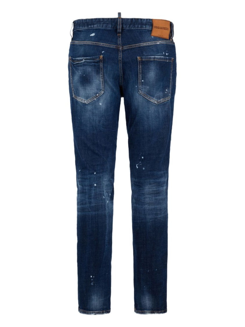 Dsquared2 Blue Distressed Denim Denim Jeans