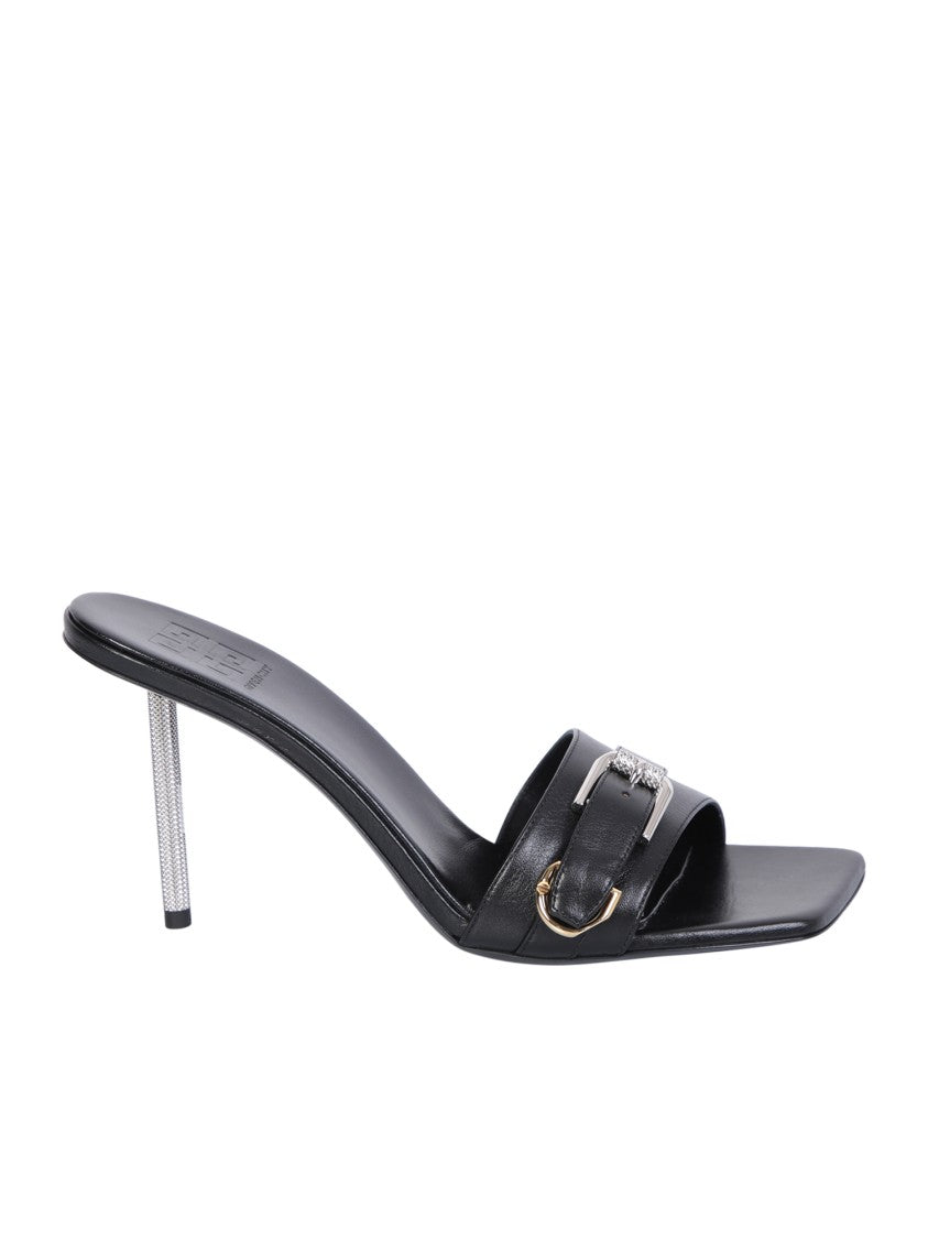 Givenchy Black Square-Toe Sandals