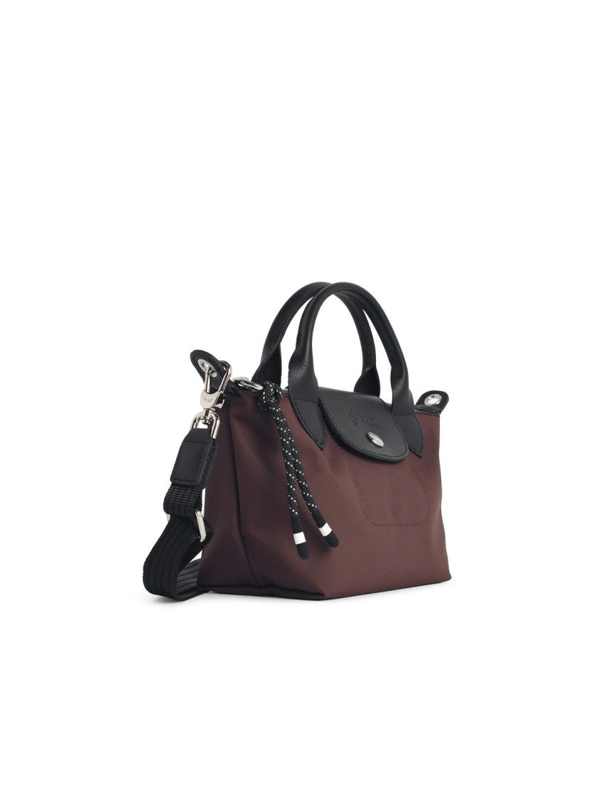 Longchamp Bag With 'Xs Le Pliage Energy' Handle In Tela Cocoa