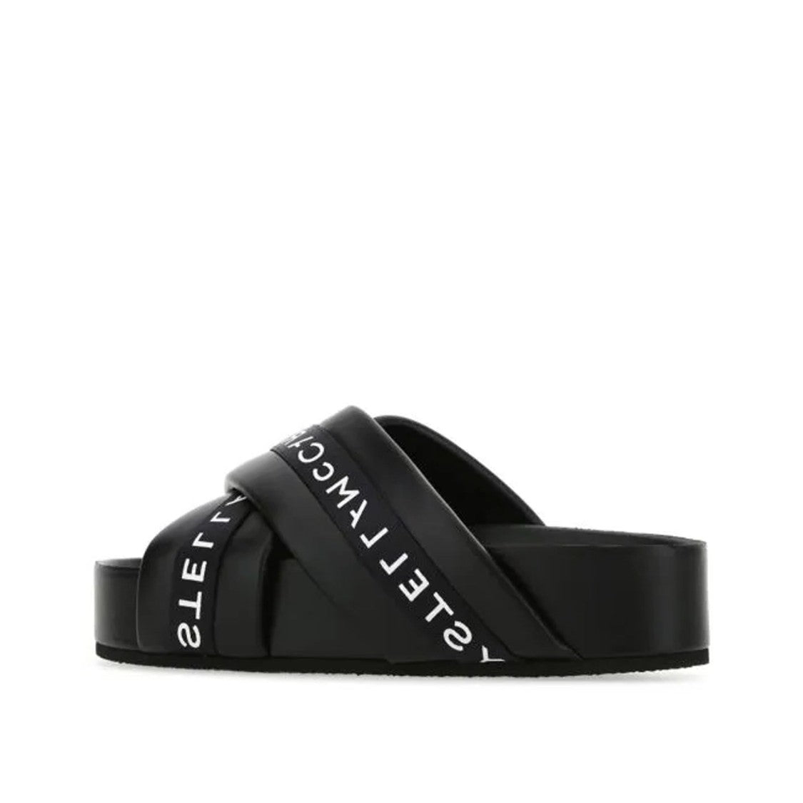 Stella Mccartney Black Logo Slippers
