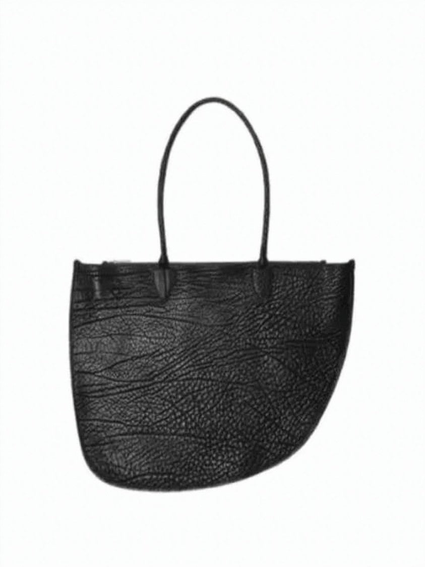 Burberry Textured Black Leather Tote Bag