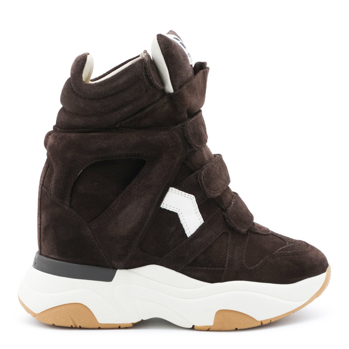 Isabel Marant Dark Brown Suede Velcro Sneakers