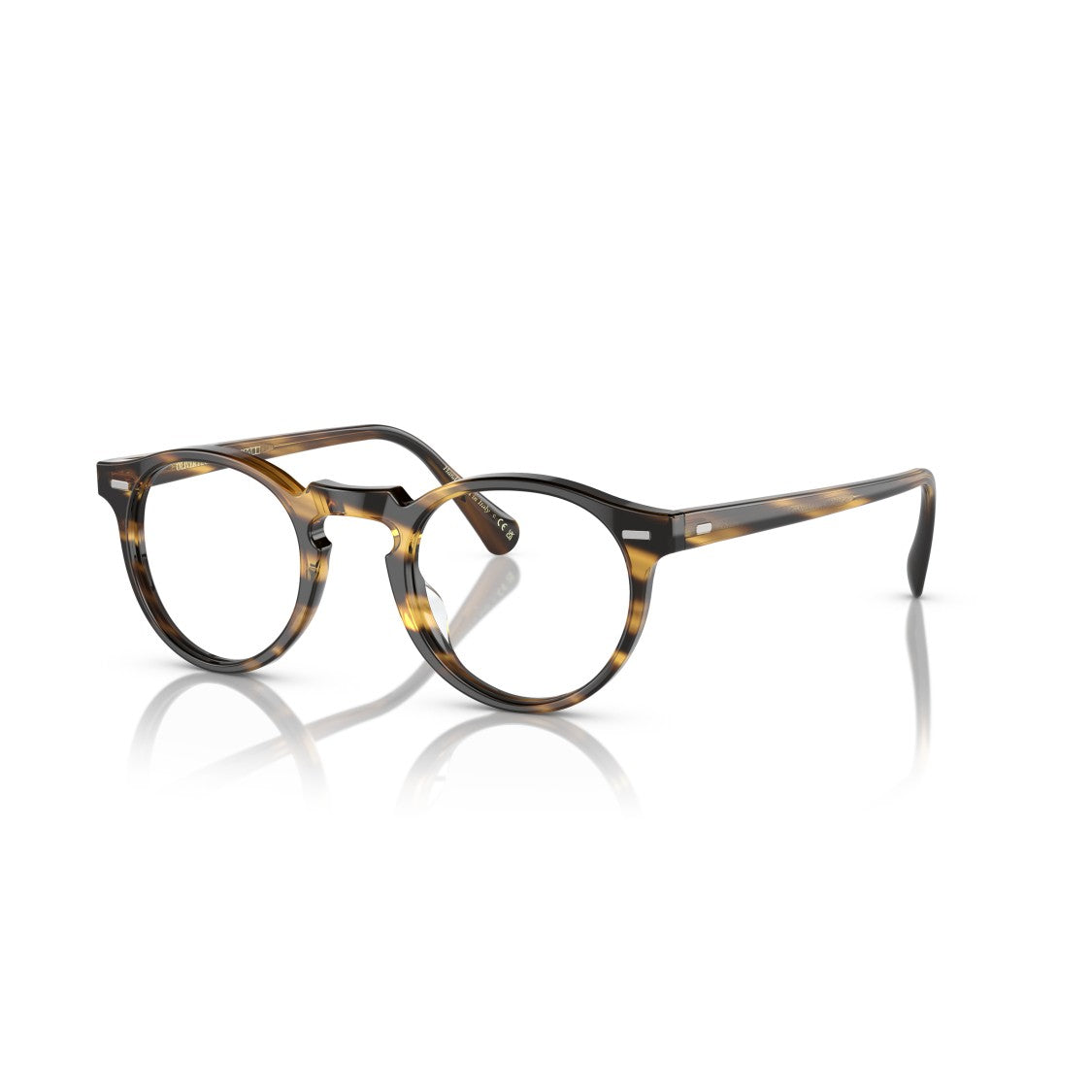 Oliver Peoples 0Ov5186 Round Tortoiseshell Acetate Eyeglasses With Keyhole Bridge