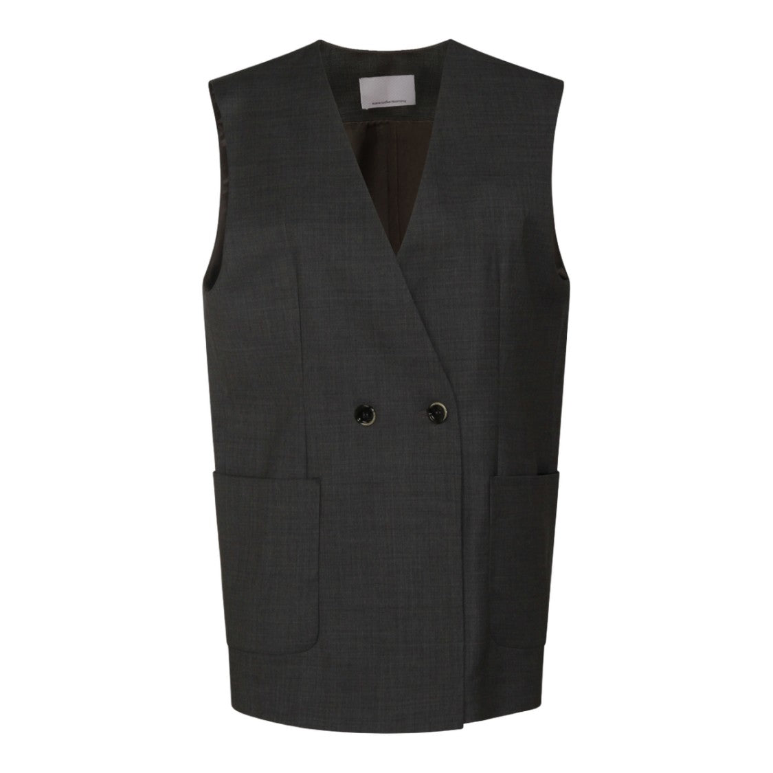 Nine In The Morning Tailored Sleeveless Jacket With Double-Breasted Front