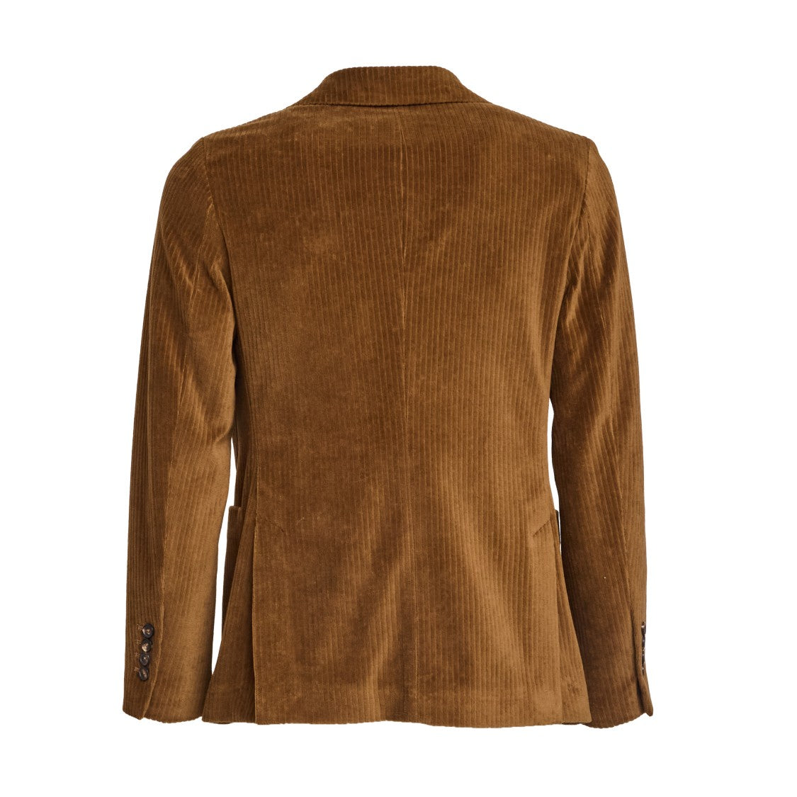 Circolo 1901 Textured Brown Corduroy Single-Breasted Blazer