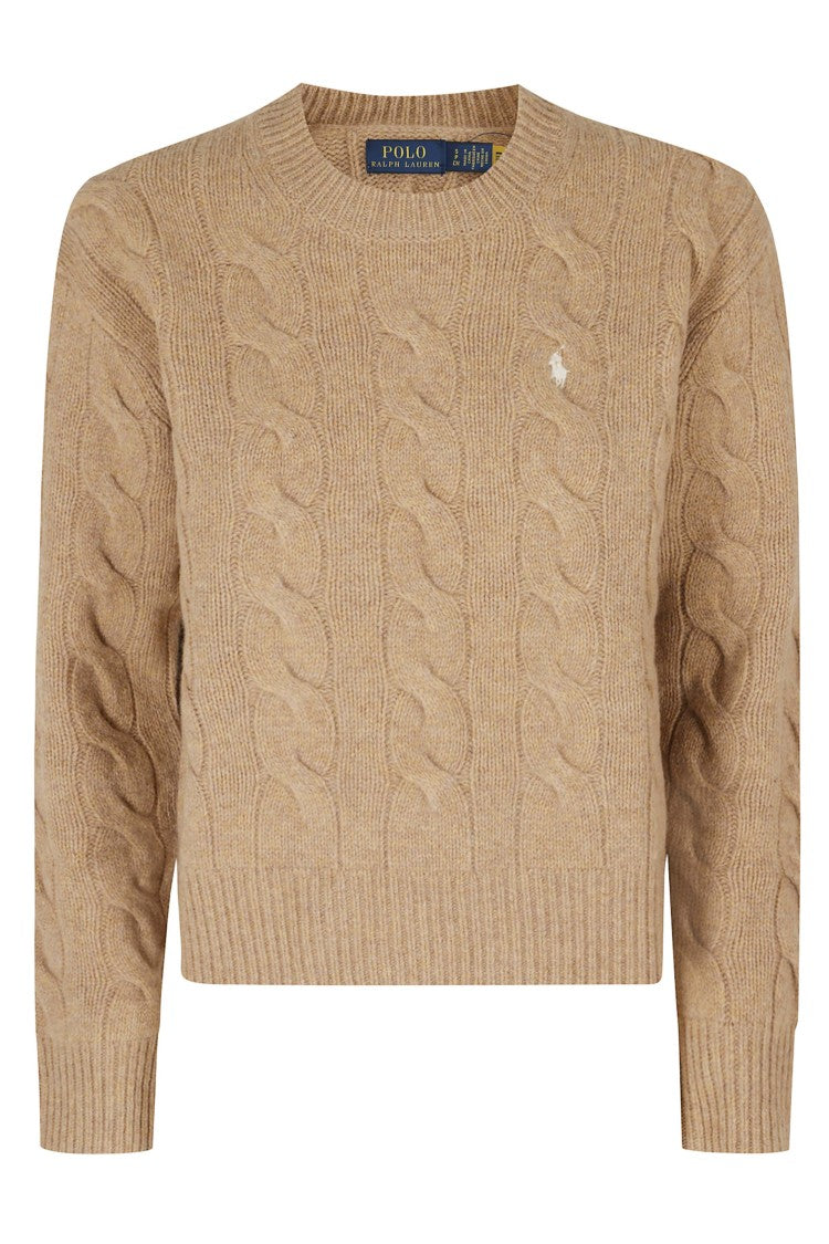 Polo Ralph Lauren Cable Knit Cashmere Sweater With Subtle Logo Detail