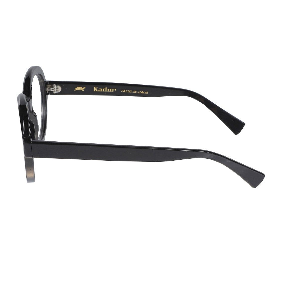 Kador Karola Bold Rounded Frame Eyeglasses With Glossy Black Finish