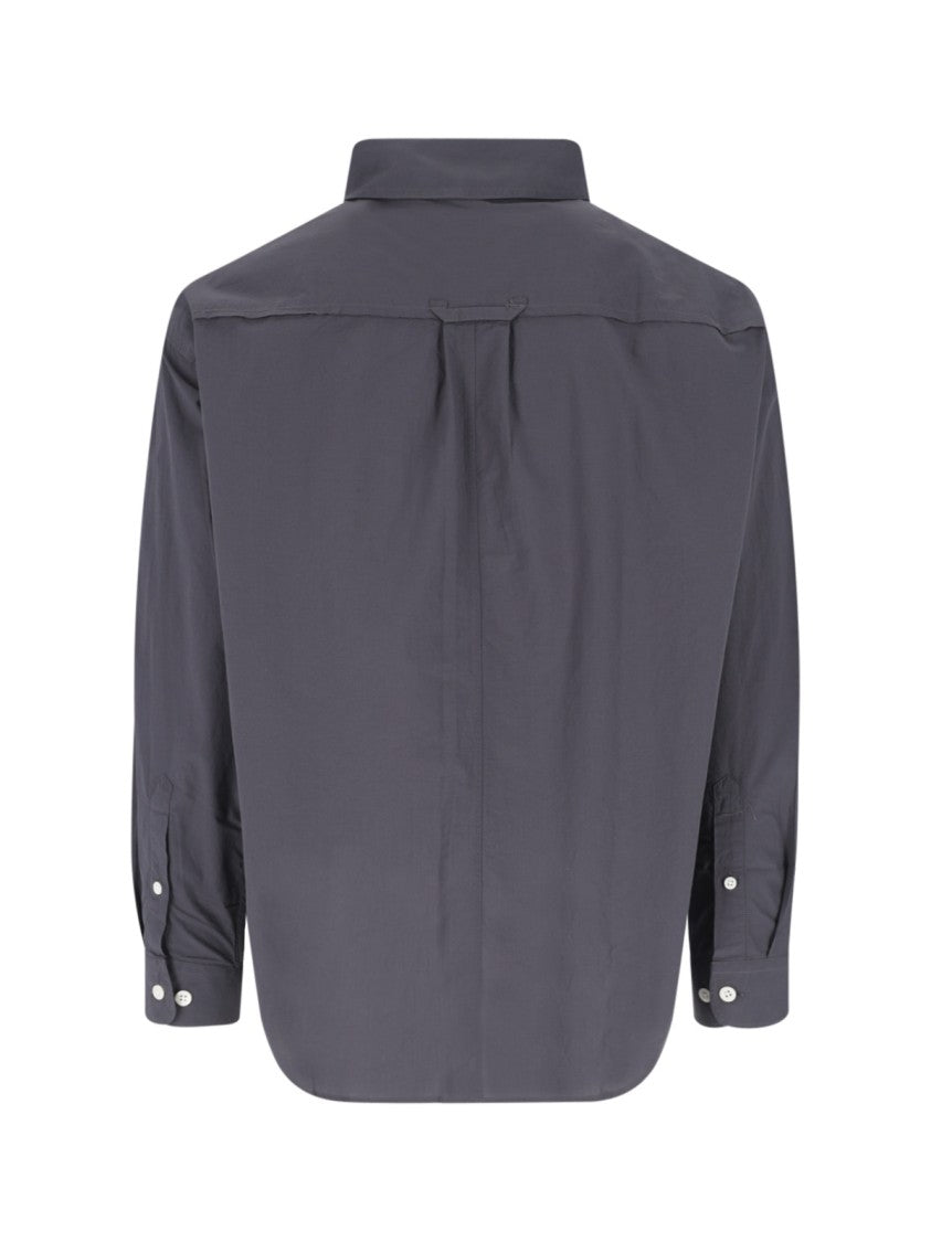 Mfpen Grey Classic Collar Cotton Shirt