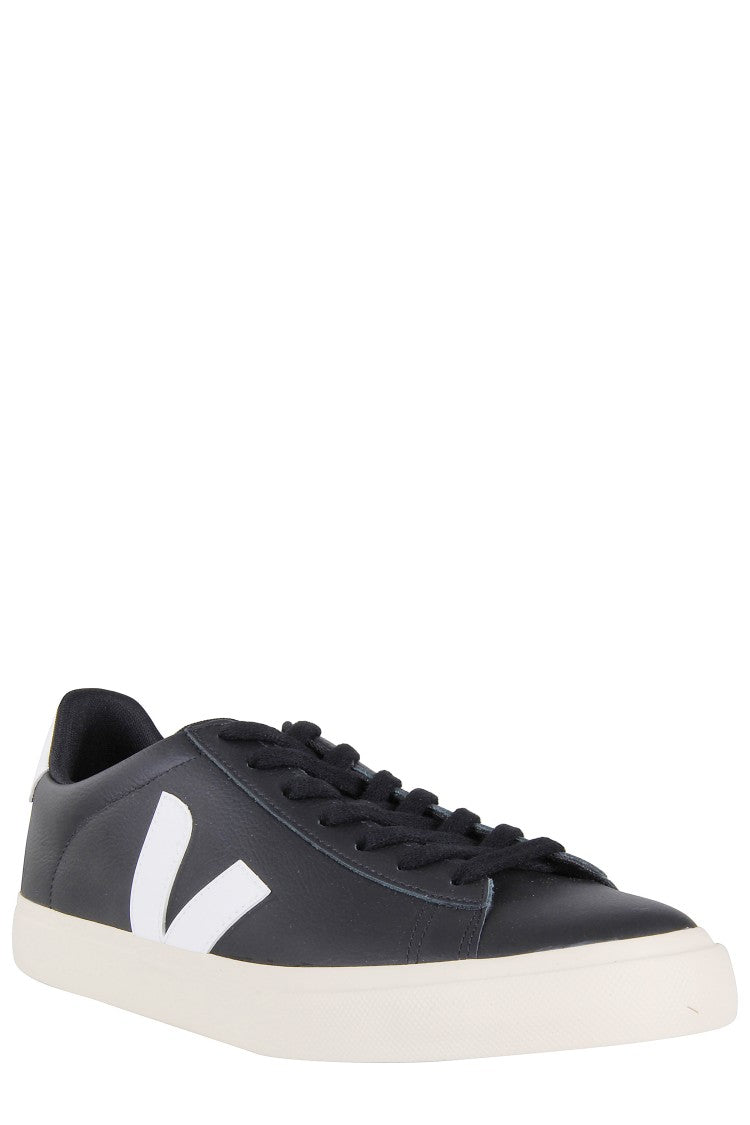Veja Black Leather Campo Sneakers