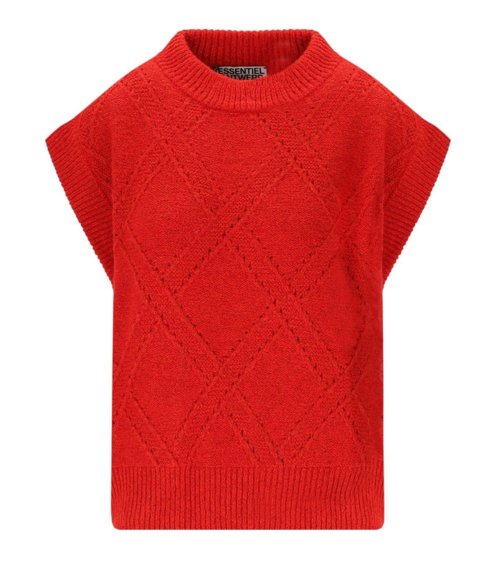 Essentiel Antwerp Import Red Knitted Vest