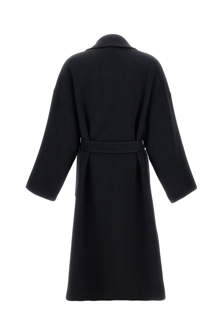 Aftercoat Long Wool Blend Coat With Relaxed Fit