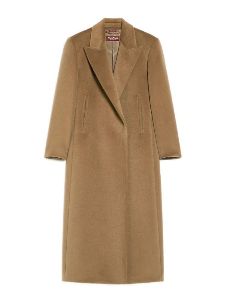 Max Mara Double-Breasted Coat In Pure Wool Beaver