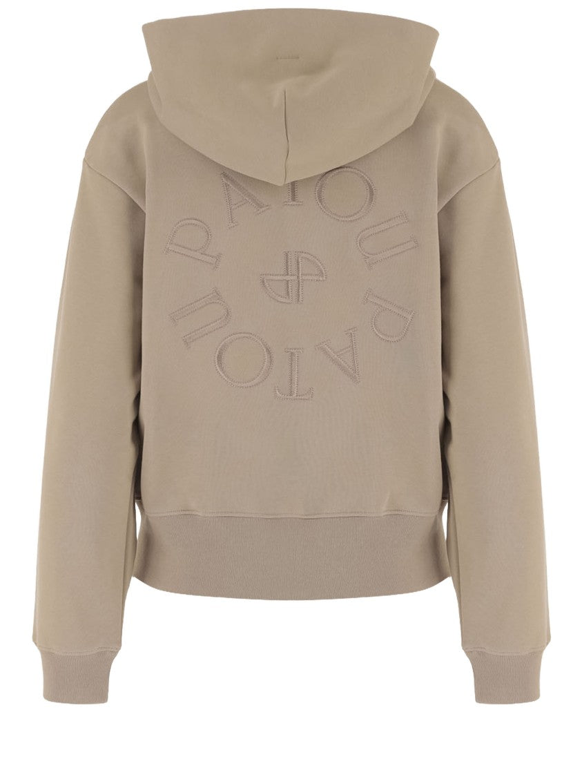 Patou Gg Zipped Cotton Sweatshirt