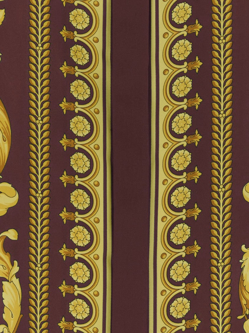 Versace Burgundy Marcos Silk Shirt